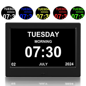 7 inch 2024 New Digital Weather Clock with Temperature Humdity Alarm Clock for Elderly (7 inch)