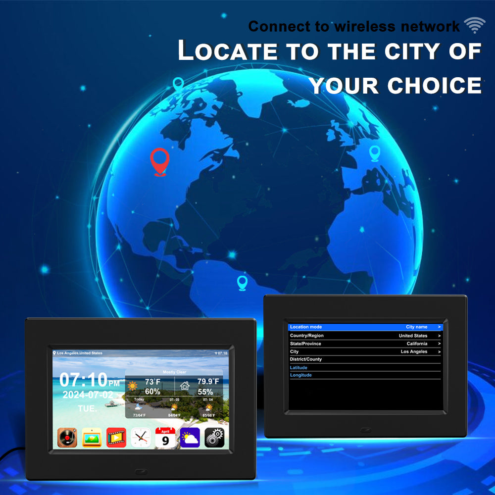 7inch New Digital Weather Clock with Temperature Humdity Alarm Clock