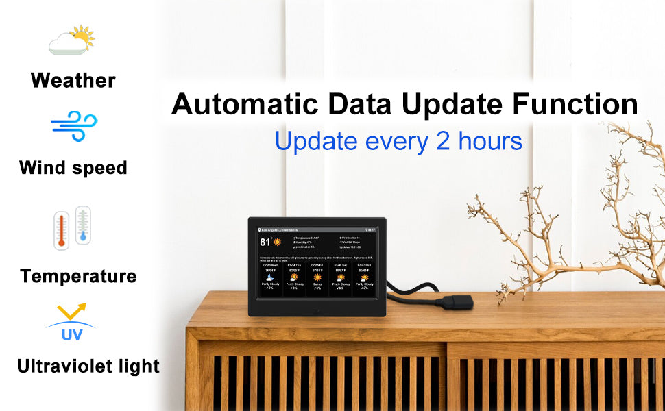 7 inch 2024 New Digital Weather Clock with Temperature Humdity Alarm Clock for Elderly (7 inch)