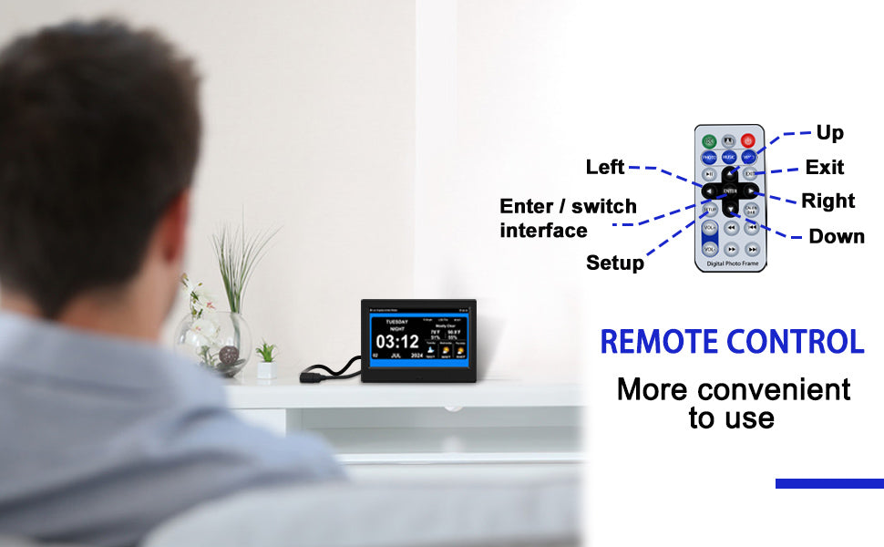 7 inch 2024 New Digital Weather Clock with Temperature Humdity Alarm Clock for Elderly (7 inch)