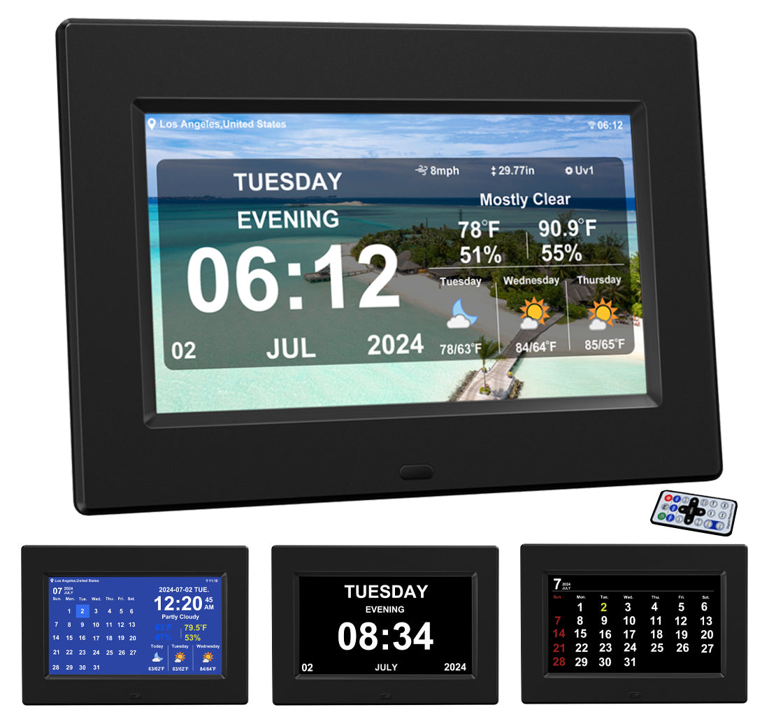 7inch New Digital Weather Clock with Temperature Humdity Alarm Clock
