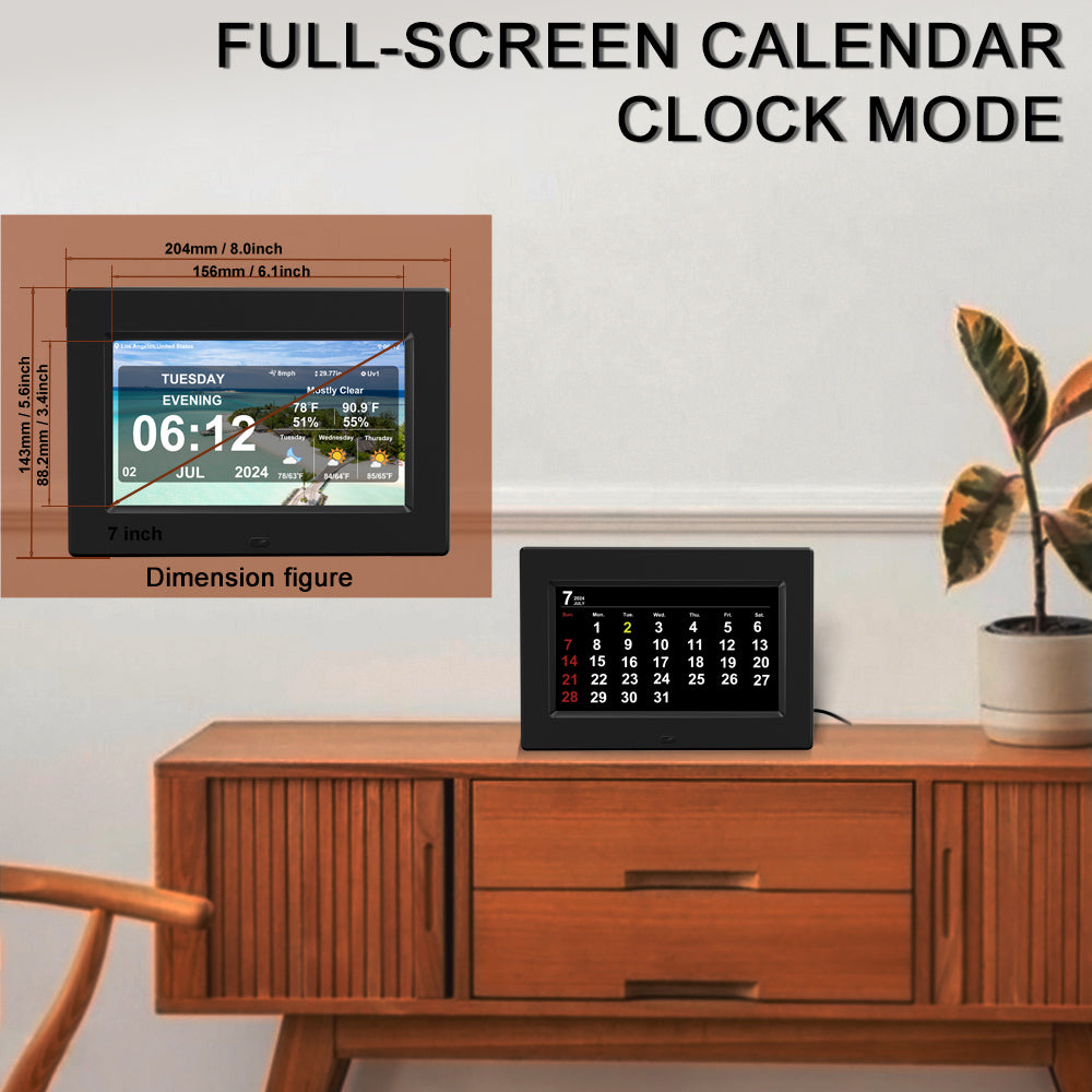 7inch New Digital Weather Clock with Temperature Humdity Alarm Clock